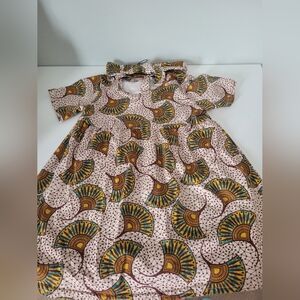 Ade and Ayo dress with matching bow